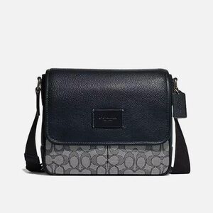 Coach Unisex Sprint Map Signature Jacquard Leather Bag Navy Blue Midnight CE534